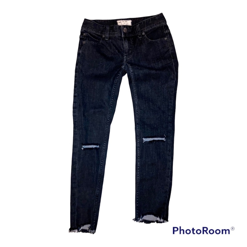Free People Black Denim Jeans